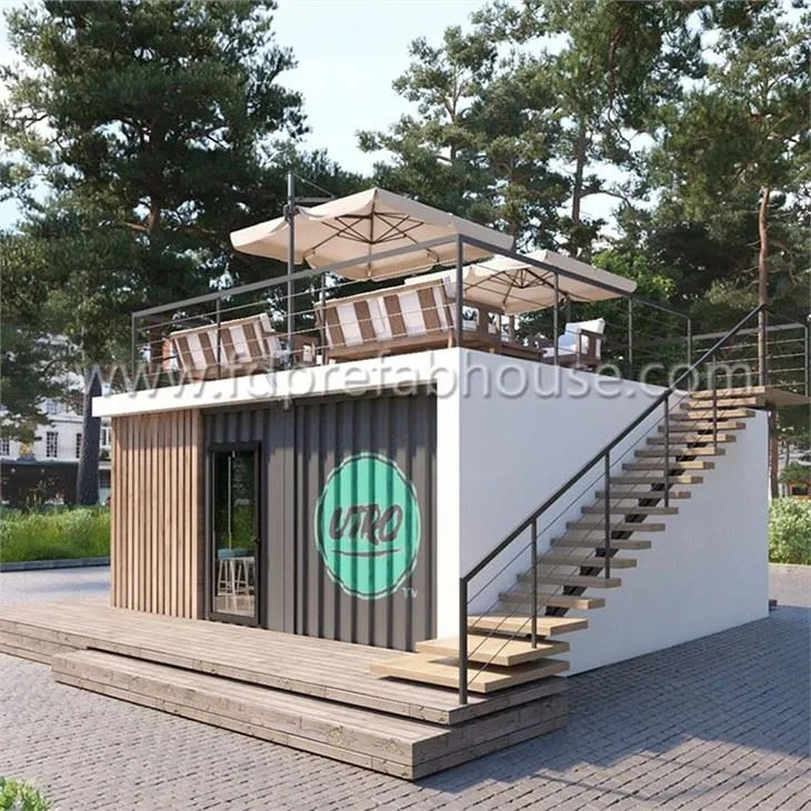 Beyaz Çift Konteyner Cafe